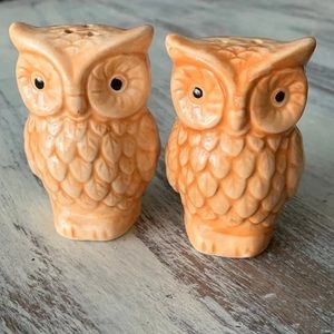 Vintage Retro Owl Salt & Pepper Shakers